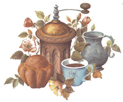 Coffee Grinder, Muffin, Cup Mural