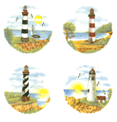 Lighthouses - 4 pc. set