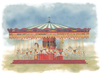 MERRY GO ROUND Carousel Horses