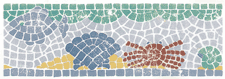 Crab and Shell Mosaic Border