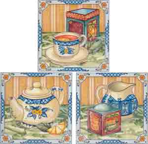 Tea, Tea Pot and Pottery Accent Set
