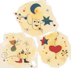 Masquerade - 3 pc. set with mask, heart, star, moon