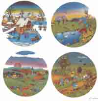 Spring, Summer, Fall Winter - 4 Seasons - set of 4