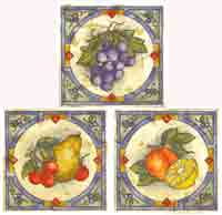 Peach, Pear, Grapes, Lemon - 3 PC SET