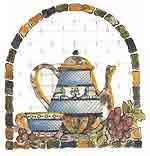 Teapot, Cup, Grapes