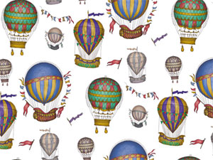 Hot Air Balloons Coverall Chintz