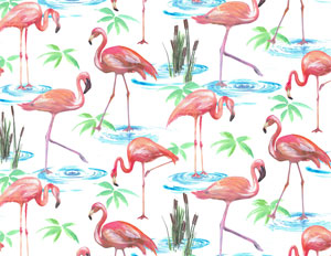 Overall Design - FLAMINGO CHINTZ