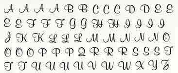 Script Uppercase Black Letters