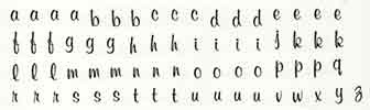 Script Lowercase Black Letters