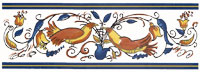 Blue and Yellow Border with Birds