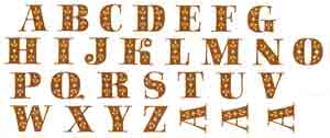 GOLD ALPHABET LETTERS