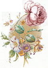 Pink Rose with Pastel Flowers - Tulip