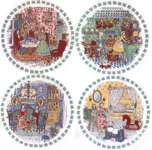 Victorian Home Sweet Home  Set of 4