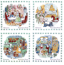 Victorian Home Sweet Home  Set of 4