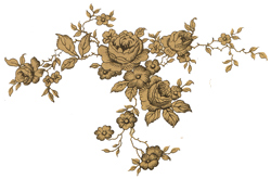 SPRAY of GOLD ROSES