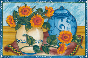 Sunflower & Pottery Mural