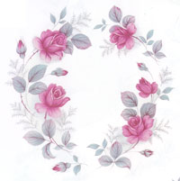 Pink Dainty Rose Circle