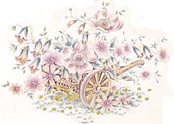 Cart with Flowers