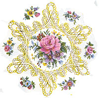 Old Gold Floral Design