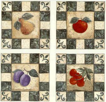 Mosaic Apple Accent Set 4 piece