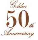 Golden 50th Anniversary-6 per sheet
