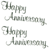 HAPPY ANNIVERSARY BLACK 2 PER SHEET