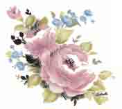 Summer Bloom - pink and blue Flowers -