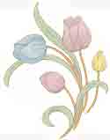 Tulips - Yellow, Blue, Pink