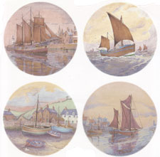 Morning Tide/Boats   4 pc. set