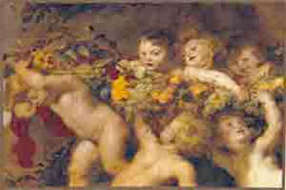 Cherubs and Fruit - Corona di Frutta Mural