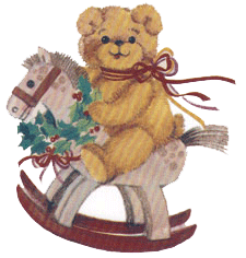 Christmas Bear & Rocking Horse